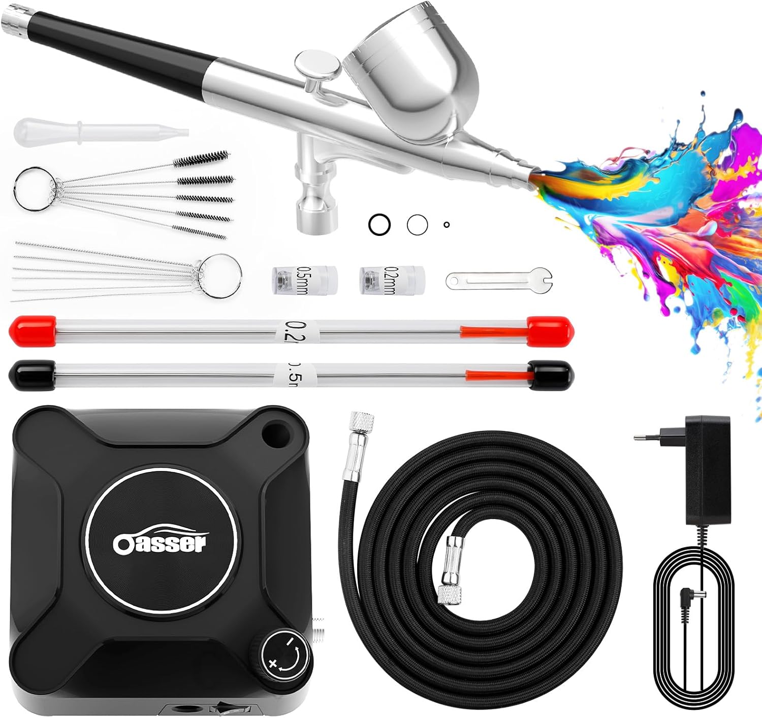 Mini Compresor Inalámbrico Oasser con Aerógrafo